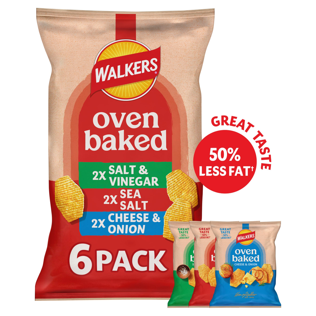 WALKERS OVEN BAKED VARIETY 6PACK